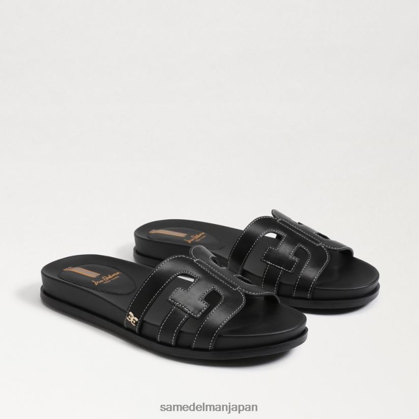 jp_sam_edelman_e5a5b3e680a7_e3838de38383e38386e382a3e382b9e383a9e382a4e38389e382b5e383b3e38380e383ab_e9bb92e38184e99da9_4nfv0p274.jpg jp Sam Edelman 女性 ネッティスライドサンダル 黒い革 4NFV0P274 履物 - Image 1