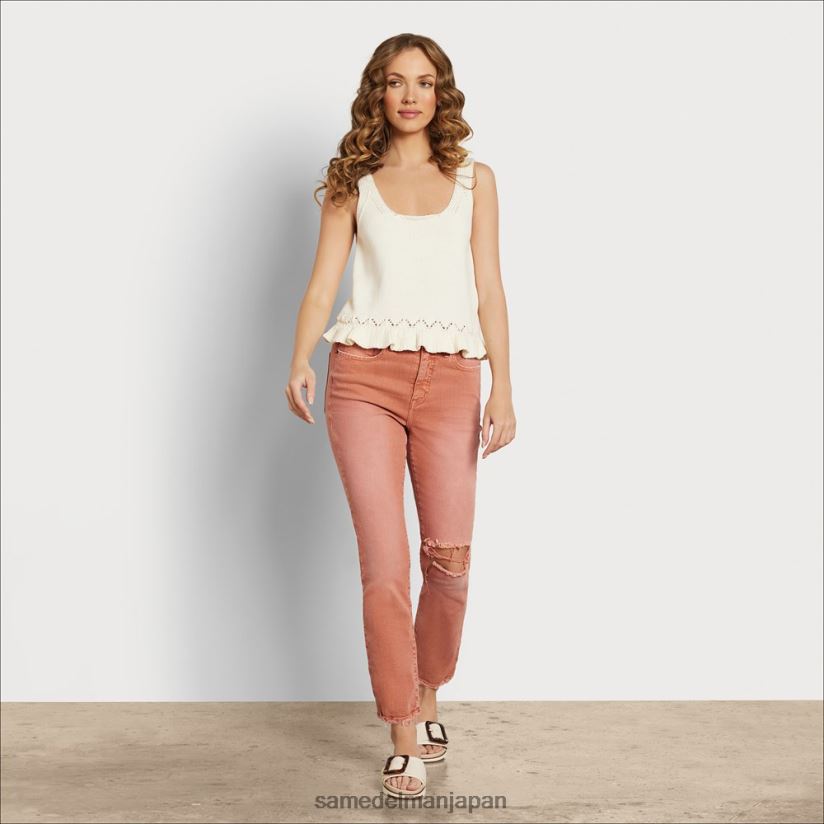 jp_sam_edelman_e5a5b3e680a7_e3838fe382a4e383a9e382a4e382bae38387e3838be383a0_e382b9e383aae383a0e382b9e38388e383ace383bce38388_.jpg jp Sam Edelman 女性 ハイライズデニム スリムストレート 粘土 4NFV0P1187 衣服 - Image 1