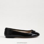 jp Sam Edelman 女性 フェリシア リュクス バレエ フラット ブラックパテント 4NFV0P294 履物 - Image 2