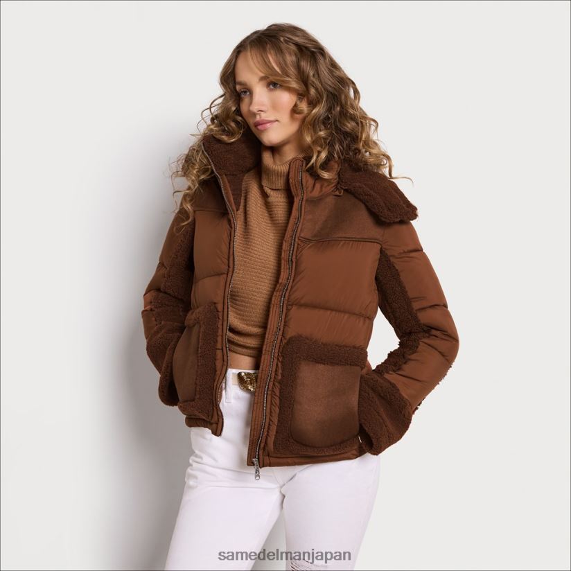 jp_sam_edelman_e5a5b3e680a7_e38395e383bce38389e4bb98e3818de382b7e383a7e383bce38388e38395e382b0_e383a1e383bce38397e383ab_4nfv0p116.jpg jp Sam Edelman 女性 フード付きショートフグ メープル 4NFV0P1160 衣服 - Image 1