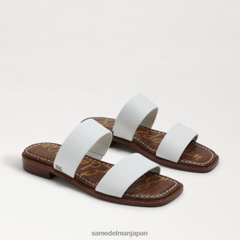 jp_sam_edelman_e5a5b3e680a7_e38398e382a4e38387e382a3e383bc_e382b9e383a9e382a4e38389_e382b5e383b3e38380e383ab_e799bde38184e99da.jpg jp Sam Edelman 女性 ヘイディー スライド サンダル 白い革 4NFV0P573 履物 - Image 1