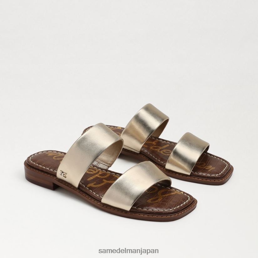 jp_sam_edelman_e5a5b3e680a7_e38398e382a4e38387e382a3e383bc_e382b9e383a9e382a4e38389_e382b5e383b3e38380e383ab_e98791e7ae94e99da.jpg jp Sam Edelman 女性 ヘイディー スライド サンダル 金箔革 4NFV0P574 履物 - Image 1