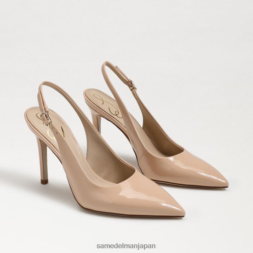 jp_sam_edelman_e5a5b3e680a7_e38398e383bce382bce383ab_e382b9e383aae383b3e382b0e38390e38383e382af_e3839de383b3e38397_e38399e383b.jpg jp Sam Edelman 女性 ヘーゼル スリングバック ポンプ ベージュ ブラッシュ パテント 4NFV0P665 履物 - Image 1