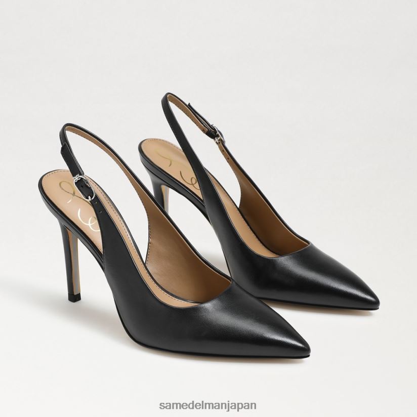 jp_sam_edelman_e5a5b3e680a7_e38398e383bce382bce383ab_e382b9e383aae383b3e382b0e38390e38383e382af_e3839de383b3e38397_e9bb92e3818.jpg jp Sam Edelman 女性 ヘーゼル スリングバック ポンプ 黒い革 4NFV0P662 履物 - Image 1