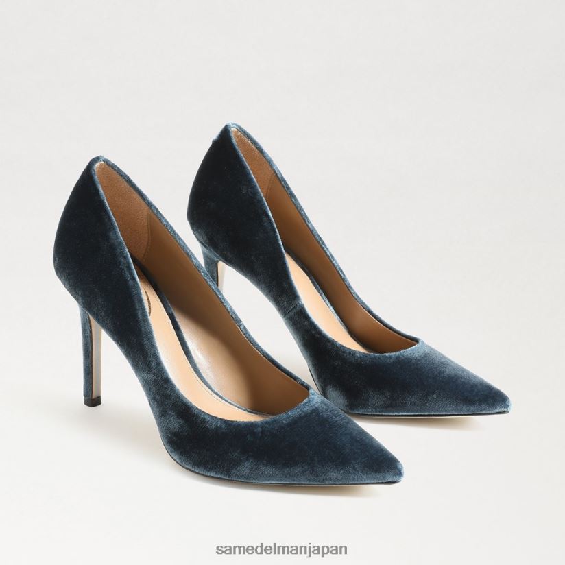 jp_sam_edelman_e5a5b3e680a7_e38398e383bce382bce383abe889b2e381aee3839de382a4e383b3e38386e38383e38389e38388e382a5e38392e383bce.jpg jp Sam Edelman 女性 ヘーゼル色のポインテッドトゥヒール ディープサファイアベルベット 4NFV0P170 履物 - Image 1