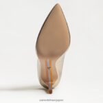 jp Sam Edelman 女性 ヘーゼル色のポインテッドトゥヒール ライトゴールドの革 4NFV0P147 履物 - Image 6