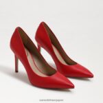 jp Sam Edelman 女性 ヘーゼル色のポインテッドトゥヒール パリジャンレッドレザー 4NFV0P137 履物