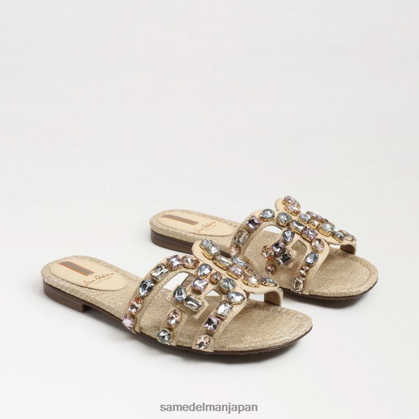 jp_sam_edelman_e5a5b3e680a7_e38399e382a416_e382b9e383a9e382a4e38389e382b5e383b3e38380e383ab_e58db5e381aee6aebbe381aee99da9_4nfv0p.jpg jp Sam Edelman 女性 ベイ16 スライドサンダル 卵の殻の革 4NFV0P535 履物 - Image 1
