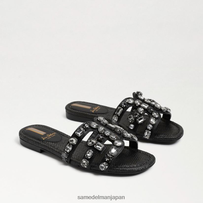 jp_sam_edelman_e5a5b3e680a7_e38399e382a416_e382b9e383a9e382a4e38389e382b5e383b3e38380e383ab_e9bb92e38184e99da9_4nfv0p534_e5b1a5e78.jpg jp Sam Edelman 女性 ベイ16 スライドサンダル 黒い革 4NFV0P534 履物 - Image 1