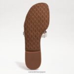 jp Sam Edelman 女性 ベイスライドサンダル ホワイトパテント 4NFV0P22 履物 - Image 6