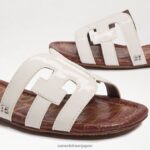 jp Sam Edelman 女性 ベイスライドサンダル ホワイトパテント 4NFV0P22 履物 - Image 7