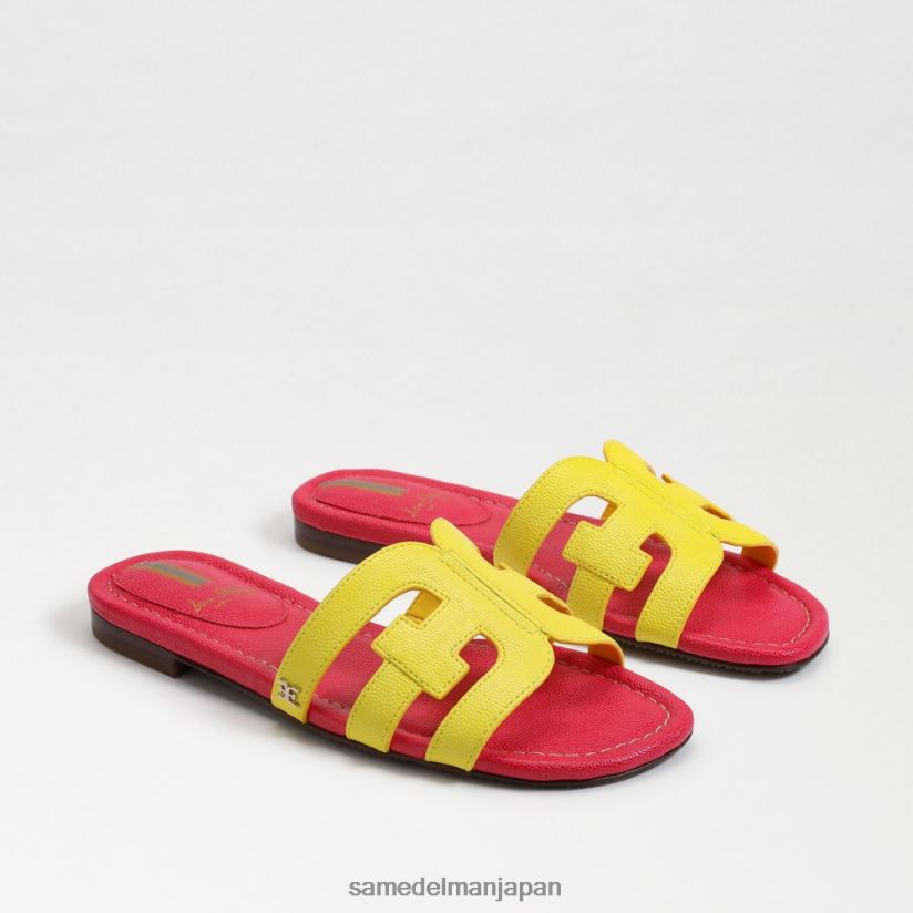 jp_sam_edelman_e5a5b3e680a7_e38399e382a4e382b9e383a9e382a4e38389e382b5e383b3e38380e383ab_e3839fe383a2e382b6e382a4e382a8e383ad.jpg jp Sam Edelman 女性 ベイスライドサンダル ミモザイエロー/ウルトラフューシャ 4NFV0P7 履物 - Image 1