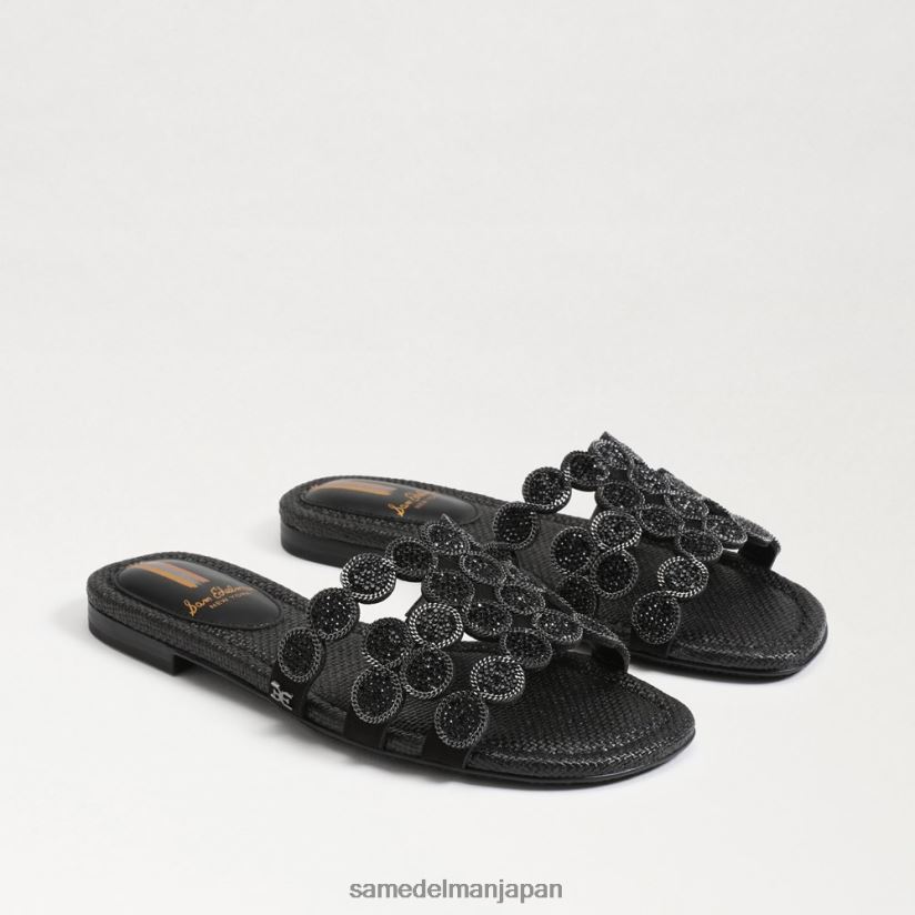 jp_sam_edelman_e5a5b3e680a7_e38399e382a4e3839ee383abe382b7e382a7_e382b9e383a9e382a4e38389e382b5e383b3e38380e383ab_e9bb92e38184.jpg jp Sam Edelman 女性 ベイマルシェ スライドサンダル 黒いスエード 4NFV0P606 履物 - Image 1