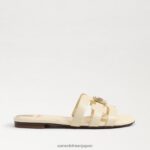 jp Sam Edelman 女性 ベイラディアント スライドサンダル 漂白小麦 4NFV0P579 履物 - Image 2