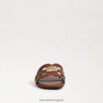 jp Sam Edelman 女性 ベイラディアント スライドサンダル ダークバーボン 4NFV0P578 履物 - Image 3