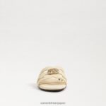 jp Sam Edelman 女性 ベイラディアント スライドサンダル 漂白小麦 4NFV0P579 履物 - Image 3