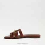 jp Sam Edelman 女性 ベイラディアント スライドサンダル ダークバーボン 4NFV0P578 履物 - Image 4