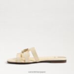 jp Sam Edelman 女性 ベイラディアント スライドサンダル 漂白小麦 4NFV0P579 履物 - Image 4