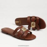 jp Sam Edelman 女性 ベイラディアント スライドサンダル ダークバーボン 4NFV0P578 履物 - Image 7