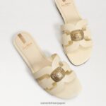 jp Sam Edelman 女性 ベイラディアント スライドサンダル 漂白小麦 4NFV0P579 履物 - Image 7