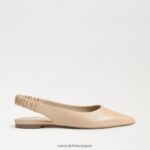 jp Sam Edelman 女性 ホイットニー スリングバック ポインテッドトゥ フラット マカダミア 4NFV0P738 履物 - Image 2