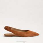jp Sam Edelman 女性 ホイットニー スリングバック ポインテッドトゥ フラット フロンティアブラウン 4NFV0P739 履物 - Image 2