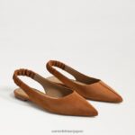 jp Sam Edelman 女性 ホイットニー スリングバック ポインテッドトゥ フラット フロンティアブラウン 4NFV0P739 履物