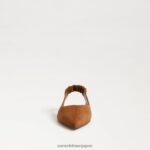 jp Sam Edelman 女性 ホイットニー スリングバック ポインテッドトゥ フラット フロンティアブラウン 4NFV0P739 履物 - Image 3