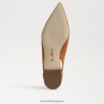 jp Sam Edelman 女性 ホイットニー スリングバック ポインテッドトゥ フラット フロンティアブラウン 4NFV0P739 履物 - Image 6