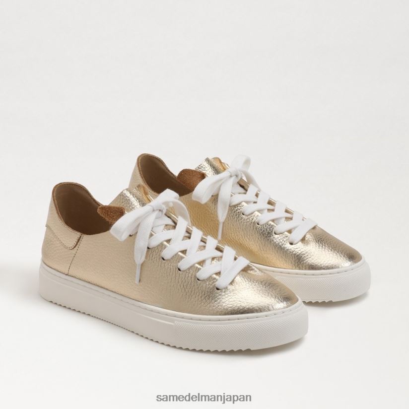 jp_sam_edelman_e5a5b3e680a7_e3839de38394e383bc_e383ace383bce382b9e382a2e38383e38397e382b9e3838be383bce382abe383bc_e98791_4nfv0p31.jpg jp Sam Edelman 女性 ポピー レースアップスニーカー 金 4NFV0P310 履物 - Image 1
