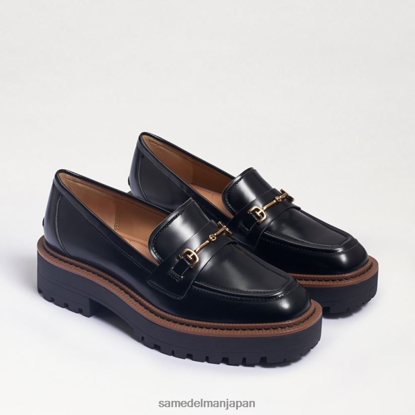 jp_sam_edelman_e5a5b3e680a7_e383a9e382a6e383abe382ba_e383a9e382b0e382bde383bce383ab_e383ade383bce38395e382a1e383bc_e9bb92e3818.jpg jp Sam Edelman 女性 ラウルズ ラグソール ローファー 黒い光沢のある箱 4NFV0P428 履物 - Image 1