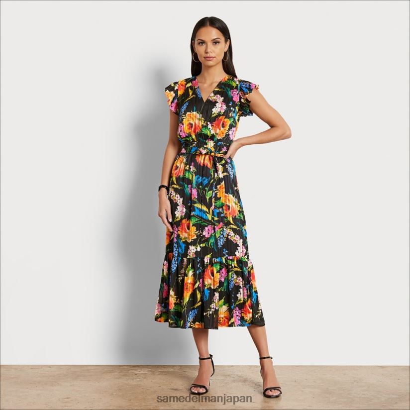 jp_sam_edelman_e5a5b3e680a7_e383a9e38383e38397e38395e383ade383bce383a9e383abe3839fe38387e382a3e38389e383ace382b9_e38396e383a9.jpg jp Sam Edelman 女性 ラップフローラルミディドレス ブラックマルチ 4NFV0P1098 衣服 - Image 1