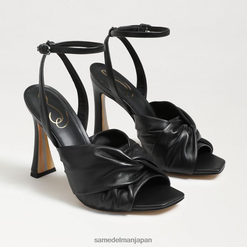jp_sam_edelman_e5a5b3e680a7_e383a9e38399e383b3e38380e383bce381aee382b9e38388e383a9e38383e38397e38392e383bce383ab_e9bb92e38184.jpg jp Sam Edelman 女性 ラベンダーのストラップヒール 黒い革 4NFV0P951 履物 - Image 1