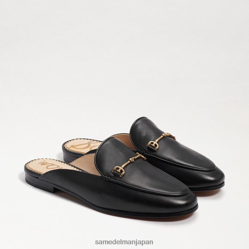 jp_sam_edelman_e5a5b3e680a7_e383aae3838be383bce38393e38383e38388e383a9e38390_e9bb92e38184e99da9_4nfv0p79_e5b1a5e789a9.jpg jp Sam Edelman 女性 リニービットラバ 黒い革 4NFV0P79 履物 - Image 1