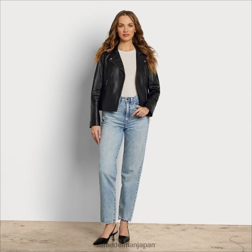 jp_sam_edelman_e5a5b3e680a7_e383ace382b6e383bce383a2e38388e382b8e383a3e382b1e38383e38388_e9bb92_4nfv0p1179_e8a1a3e69c8d.jpg jp Sam Edelman 女性 レザーモトジャケット 黒 4NFV0P1179 衣服 - Image 1