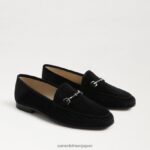 jp Sam Edelman 女性 ロレインビットローファー ブラックベルベット 4NFV0P36 履物