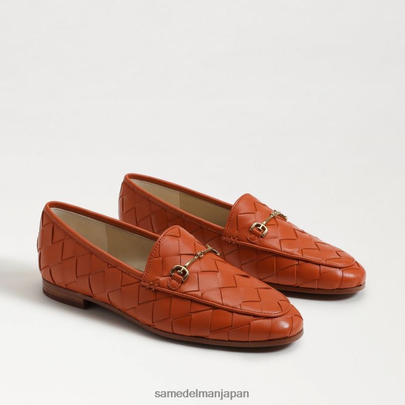 jp_sam_edelman_e5a5b3e680a7_e383ade383ace383bce3838c_e382a6e383bce38396e383b3_e38393e38383e38388_e383ade383bce38395e382a1e383b.jpg jp Sam Edelman 女性 ロレーヌ ウーブン ビット ローファー キャニオンオレンジ 4NFV0P515 履物 - Image 1