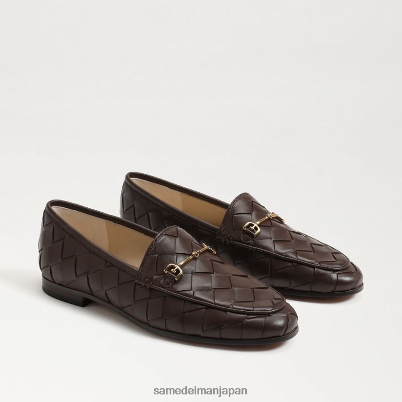 jp_sam_edelman_e5a5b3e680a7_e383ade383ace383bce3838c_e382a6e383bce38396e383b3_e38393e38383e38388_e383ade383bce38395e382a1e383b.jpg jp Sam Edelman 女性 ロレーヌ ウーブン ビット ローファー ダークチョコレート 4NFV0P516 履物 - Image 1
