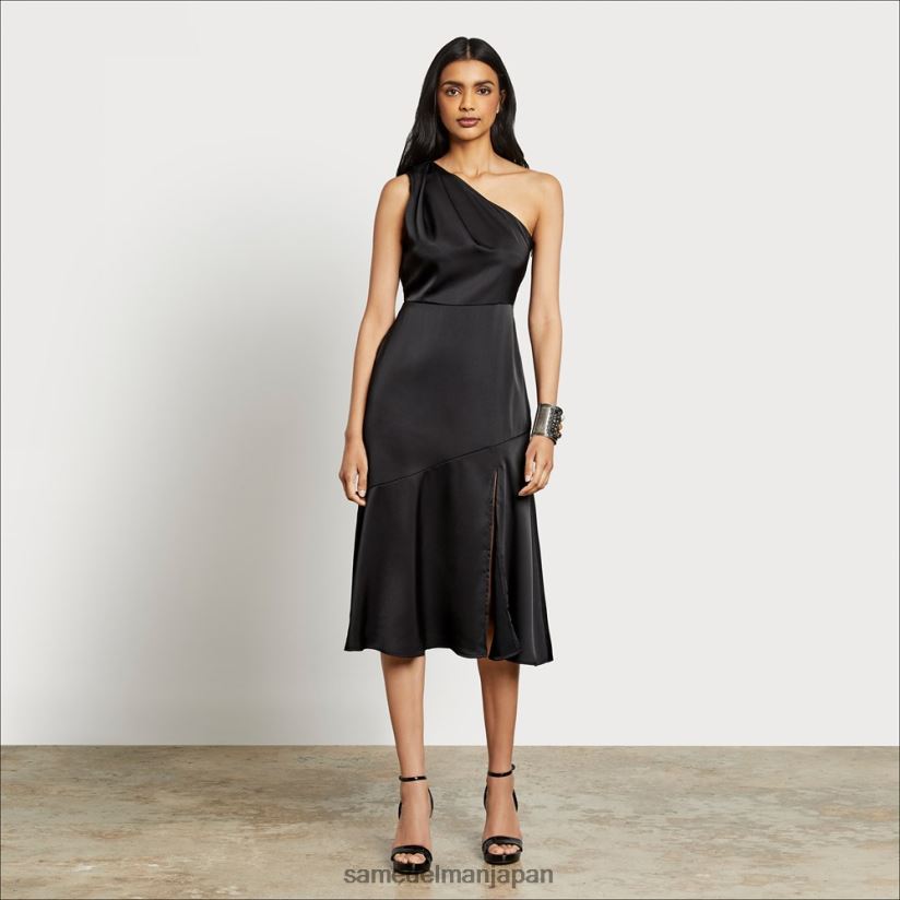 jp_sam_edelman_e5a5b3e680a7_e383afe383b3e382b7e383a7e383abe38380e383bce3839fe38387e382a3e38389e383ace382b9_e9bb92_4nfv0p1220_e8a1.jpg jp Sam Edelman 女性 ワンショルダーミディドレス 黒 4NFV0P1220 衣服 - Image 1