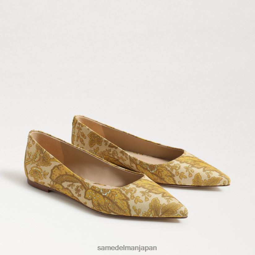 jp_sam_edelman_e5a5b3e680a7_e383afe383b3e38380_e3839de382a4e383b3e38386e38383e38389e38388e382a5e38395e383a9e38383e38388_e382bf.jpg jp Sam Edelman 女性 ワンダ ポインテッドトゥフラット ターメリック 4NFV0P476 履物 - Image 1