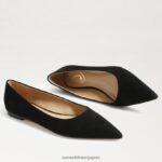 jp Sam Edelman 女性 ワンダ ポインテッドトゥフラット 黒いスエード 4NFV0P484 履物 - Image 7
