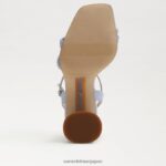 jp Sam Edelman 女性 起亜ブロックヒールサンダル オスロブルー 4NFV0P111 履物 - Image 6
