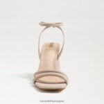 jp Sam Edelman 女性 起亜ブロックヒールサンダル カプチーノ スエード 4NFV0P118 履物 - Image 3
