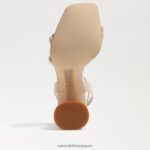 jp Sam Edelman 女性 起亜ブロックヒールサンダル カプチーノ スエード 4NFV0P118 履物 - Image 6