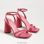 jp Sam Edelman 女性 起亜ブロックヒールサンダル カーマインローズレザー 4NFV0P107 履物