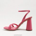 jp Sam Edelman 女性 起亜ブロックヒールサンダル カーマインローズレザー 4NFV0P107 履物 - Image 4
