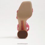 jp Sam Edelman 女性 起亜ブロックヒールサンダル カーマインローズレザー 4NFV0P107 履物 - Image 6