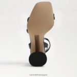 jp Sam Edelman 女性 起亜ブロックヒールサンダル ブラックパテント 4NFV0P114 履物 - Image 6