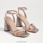 jp Sam Edelman 女性 起亜ブロックヒールサンダル ローズゴールド 4NFV0P112 履物