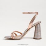 jp Sam Edelman 女性 起亜ブロックヒールサンダル ローズゴールド 4NFV0P112 履物 - Image 4
